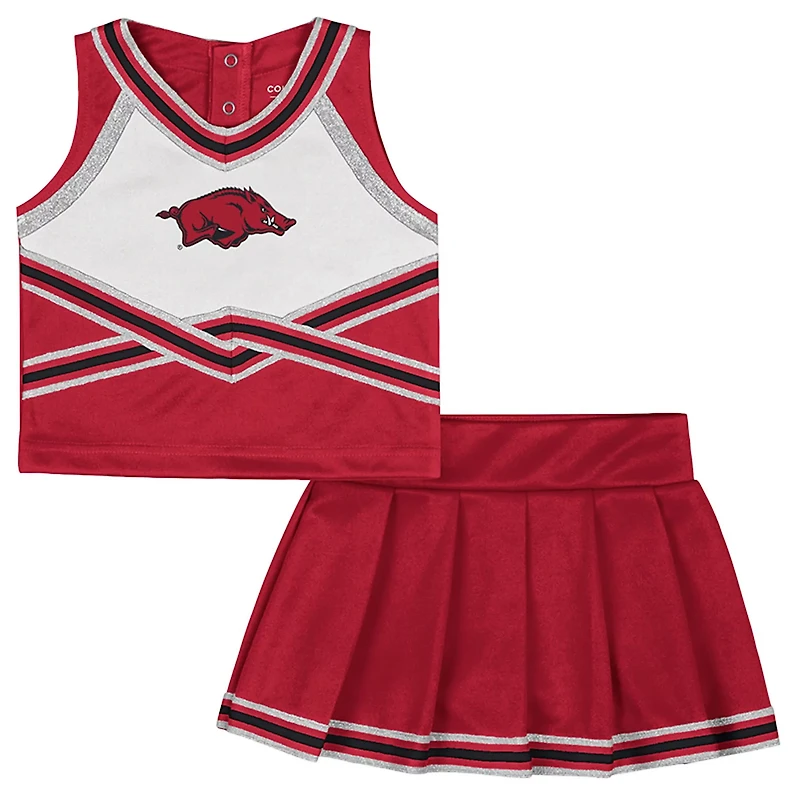 Girls Toddler Colosseum Arkansas Razorbacks Lollipop Park Cheer Two-Piece Set