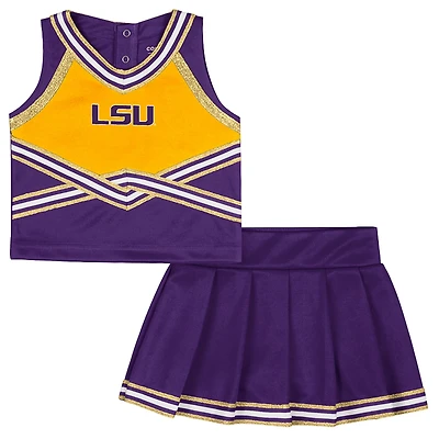 Girls Toddler Colosseum LSU Tigers Lollipop Park Cheer Two-Piece Set