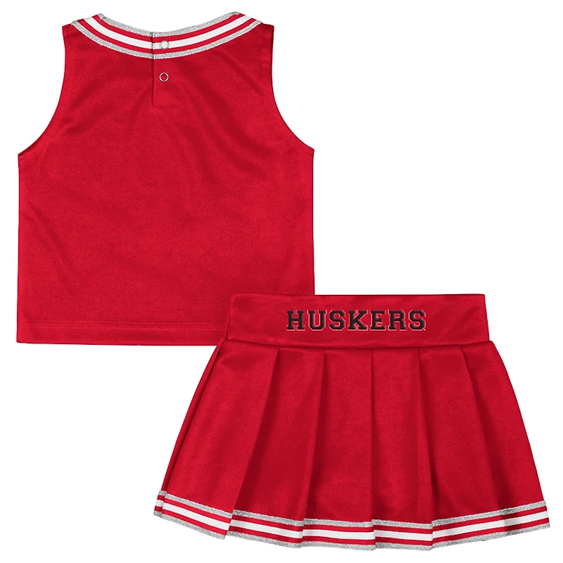 Girls Toddler Colosseum Nebraska Huskers Lollipop Park Cheer Two-Piece Set
