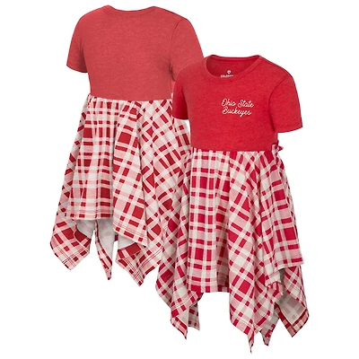 Girls Toddler Colosseum Ohio State Buckeyes Marceline Plaid Dress
