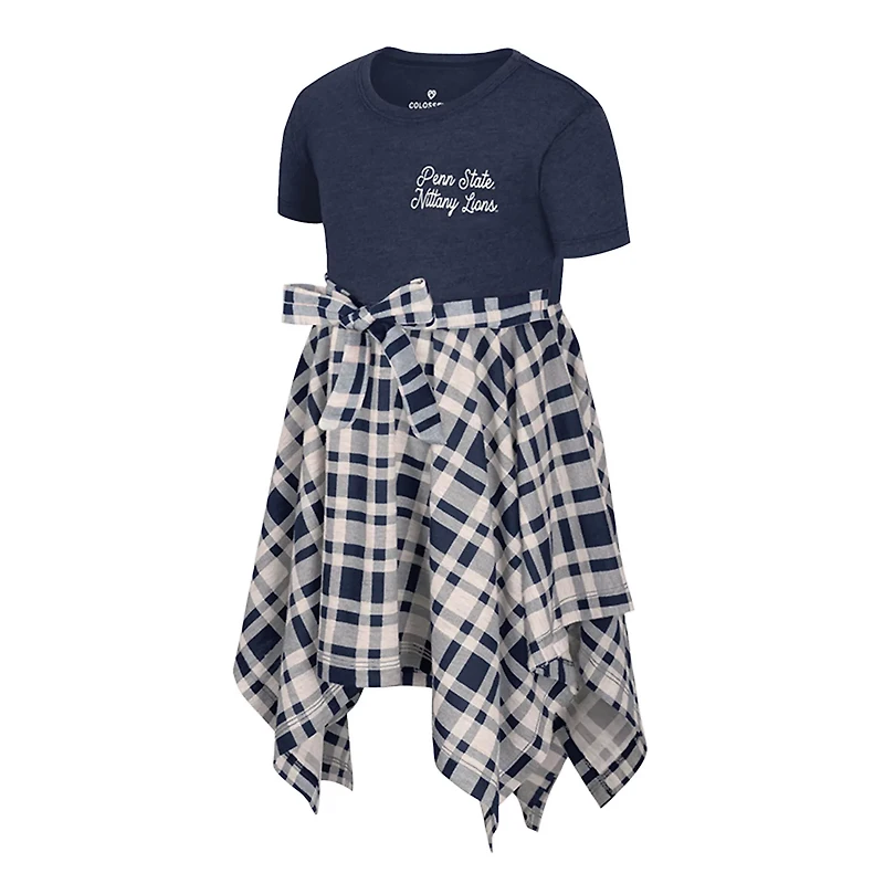 Girls Toddler Colosseum Penn State Nittany Lions Marceline Plaid Dress