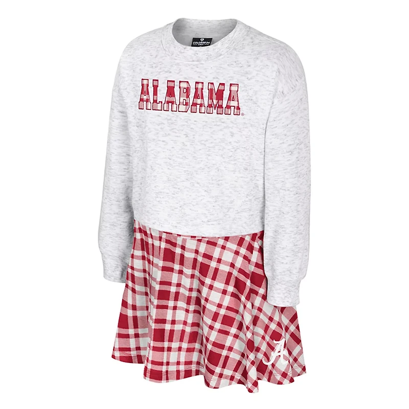 Girls Youth Colosseum Alabama Crimson Tide Marceline Plaid Skirt and Top Set