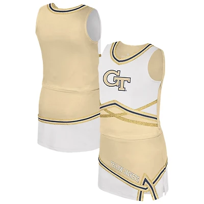 Girls Youth Colosseum Georgia Tech Yellow Jackets Lollipop Park Cheer Two-Piece Set