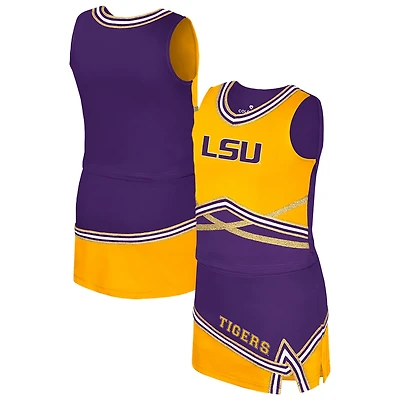 Girls Youth Colosseum LSU Tigers Lollipop Park Cheer Two-Piece Set