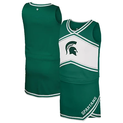 Girls Youth Colosseum Michigan State Spartans Cheerleader Top Skirt Set
