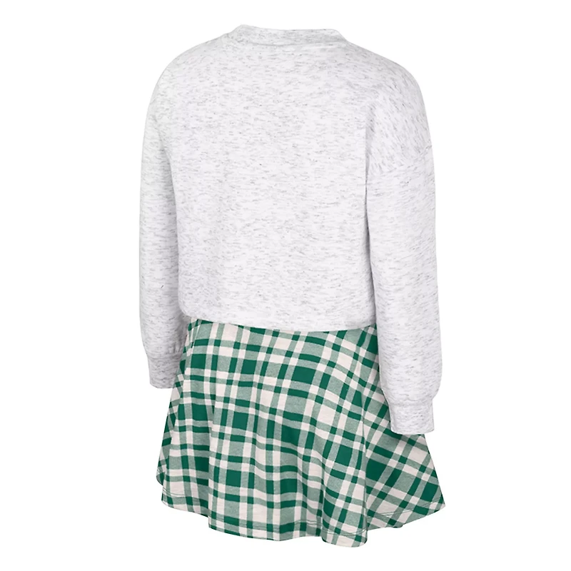 Girls Youth Colosseum Michigan State Spartans Marceline Plaid Skirt and Top Set