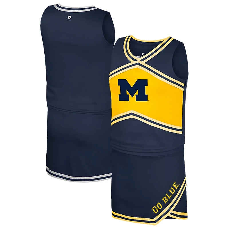 Girls Youth Colosseum Michigan Wolverines Cheerleader Top Skirt Set
