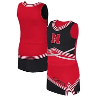 Girls Youth Colosseum Nebraska Huskers Lollipop Park Cheer Two-Piece Set