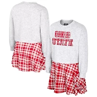 Girls Youth Colosseum Ohio State Buckeyes Marceline Plaid Skirt and Top Set