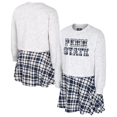 Girls Youth Colosseum Penn State Nittany Lions Marceline Plaid Skirt and Top Set