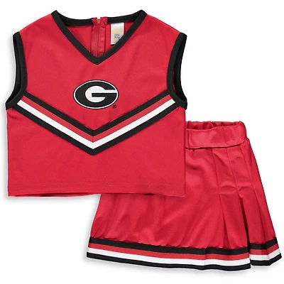 Girls Youth Georgia Bulldogs Two-Piece Cheer Set