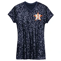 Girls Youth Houston Astros Sequin V-Neck Dress