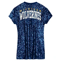 Girls Youth Michigan Wolverines Sequin V-Neck Dress