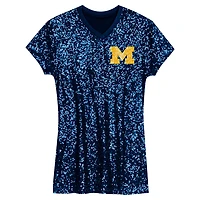 Girls Youth Michigan Wolverines Sequin V-Neck Dress
