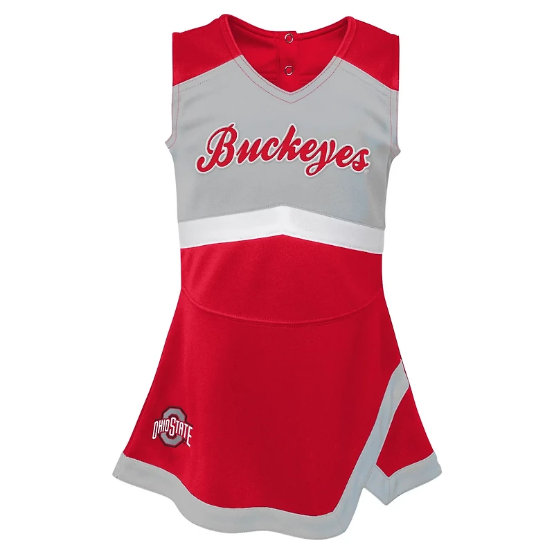 Girls Youth Ohio State Buckeyes Cheer Captain Jumper Dress