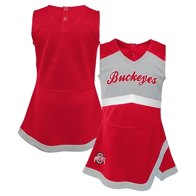 Girls Youth Ohio State Buckeyes Cheer Captain Jumper Dress
