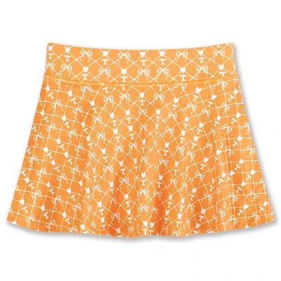 Girls Youth ZooZatz Tennessee Volunteers All-Over Print Bow Team Logo Skort