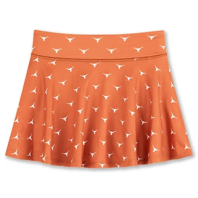 Girls Youth ZooZatz Texas Texas Longhorns All-Over Print Tennis Skort