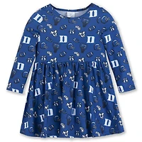 Girls ZooZatz Duke Blue Devils All-Over Print Football Dress