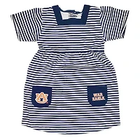 Little King Auburn Tigers Striped Dress with Pockets