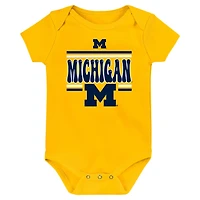 Michigan Wolverines Sunday Comics 3-Pack Bodysuit Set