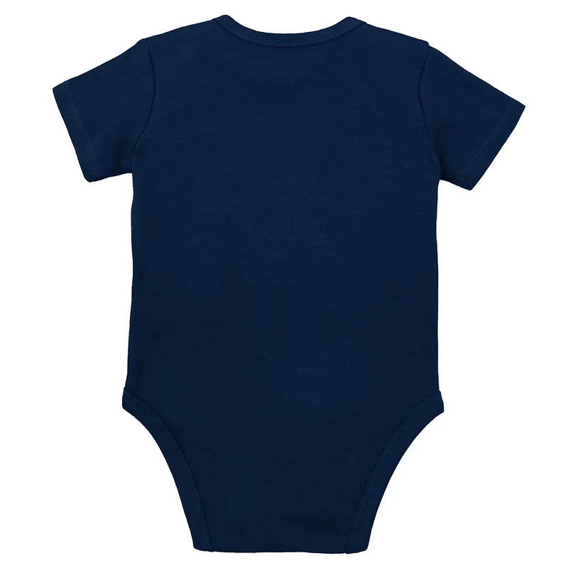 Mitchell  Ness Gold Notre Dame Fighting Irish 3-Pack Bodysuit Bib and Bootie Set