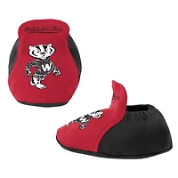 Mitchell  Ness Red Wisconsin Badgers 3-Pack Bodysuit Bib and Bootie Set