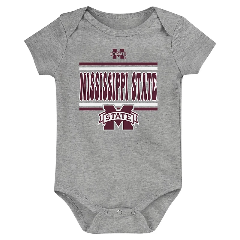 Newborn Mississippi State Bulldogs Sunday Comics 3-Pack Bodysuit Set