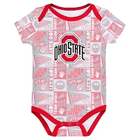 Ohio State Buckeyes Sunday Comics 3-Pack Bodysuit Set