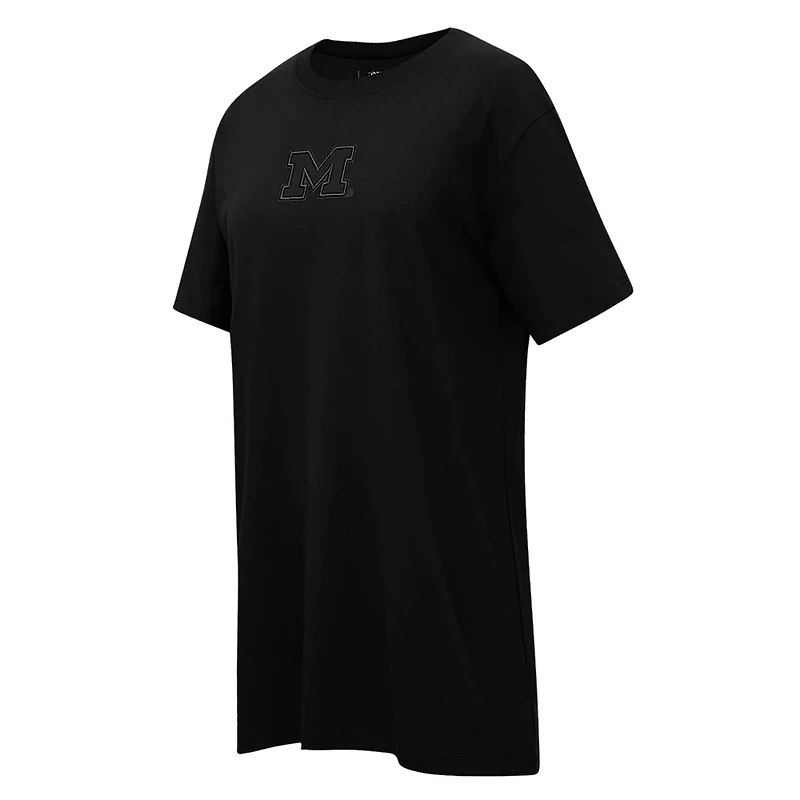 Pro Standard Michigan Wolverines Tonal Neutral Mini T-Shirt Dress