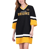 Starter Boston Bruins Hurry-Up Offense Boxy V-Neck Half-Sleeve Sneaker Dress