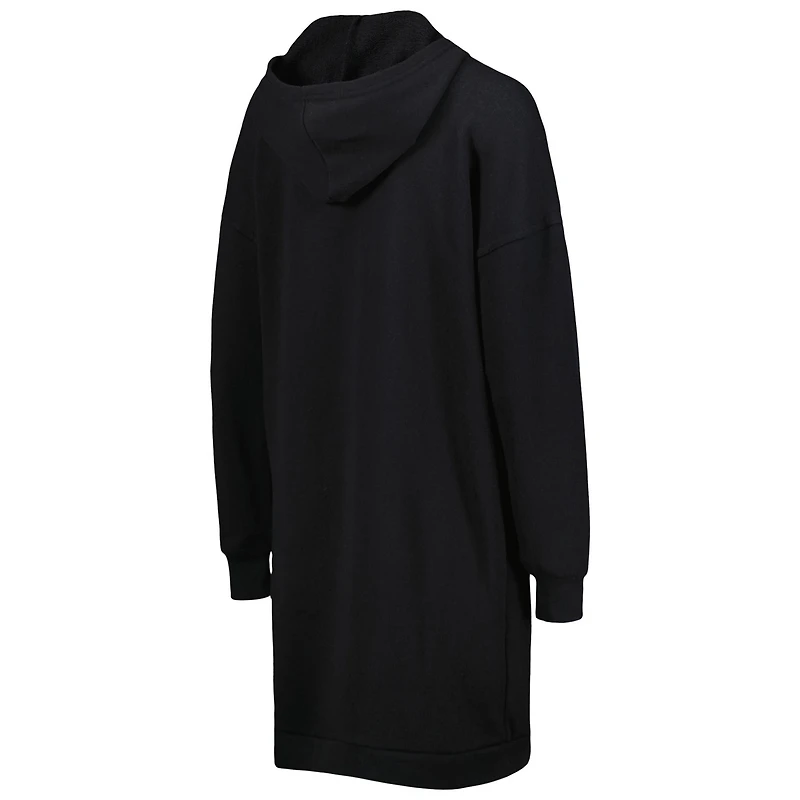 Touch Iowa Hawkeyes Quick Pass Lace-Up V-Neck Hoodie Dress