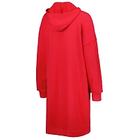 Touch Scarlet Nebraska Huskers Quick Pass Lace-Up V-Neck Hoodie Dress