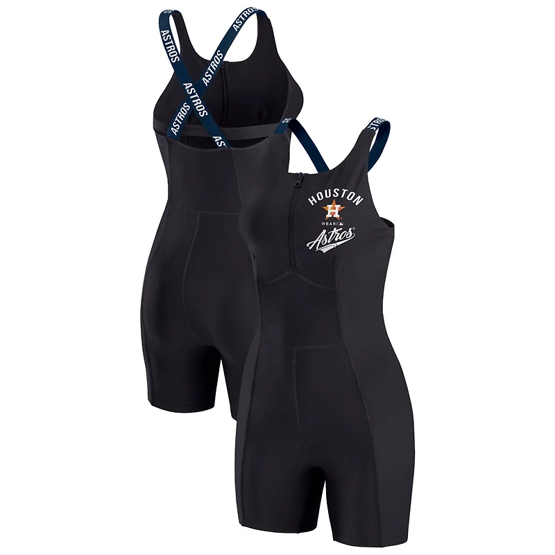 WEAR by Erin Andrews Houston Astros Bodycon Quarter-Zip Romper