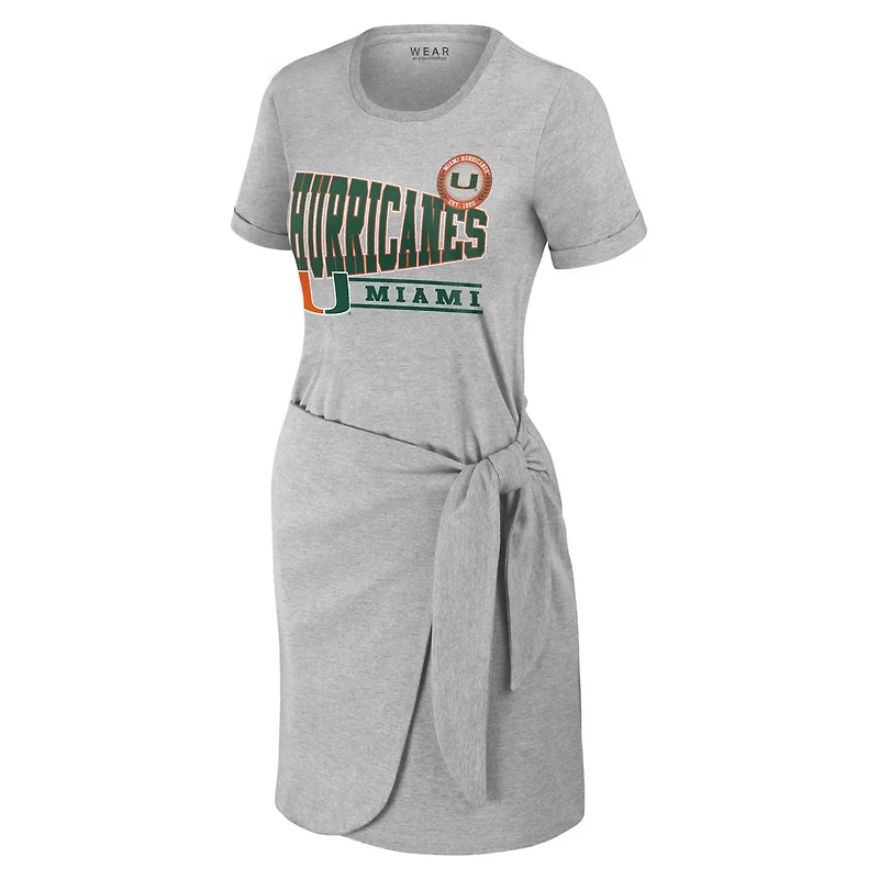 WEAR by Erin Andrews Miami Hurricanes Knotted T-Shirt Dress