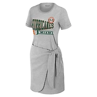 WEAR by Erin Andrews Miami Hurricanes Knotted T-Shirt Dress
