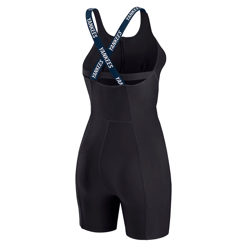 WEAR by Erin Andrews New York Yankees Bodycon Quarter-Zip Romper