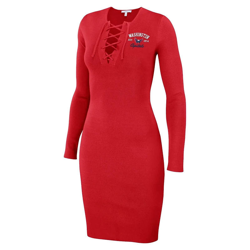 WEAR by Erin Andrews Washington Capitals Lace-Up Dress