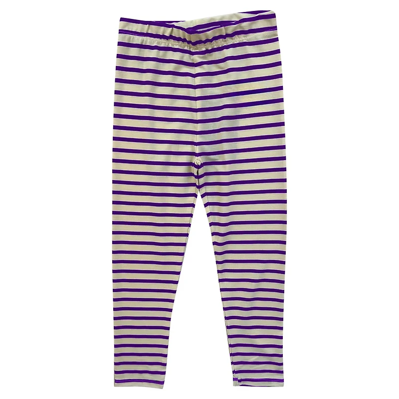 Wes  Willy LSU Tigers Long Sleeve Top and Striped Leggings Set
