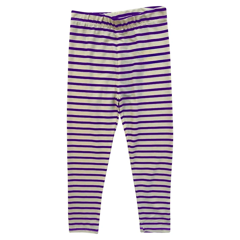 Wes  Willy LSU Tigers Long Sleeve Top and Striped Leggings Set
