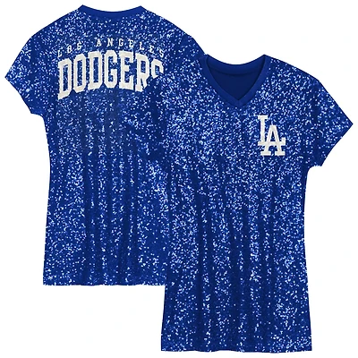 Youth Los Angeles Dodgers V-Neck Sequin Dress