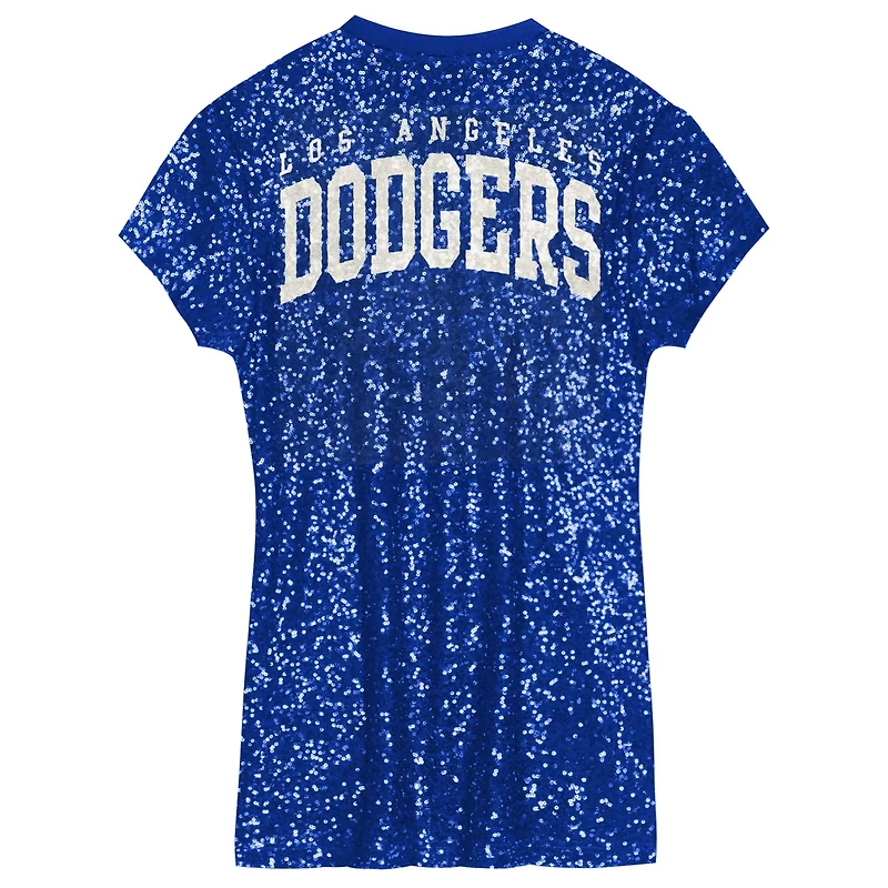 Youth Los Angeles Dodgers V-Neck Sequin Dress
