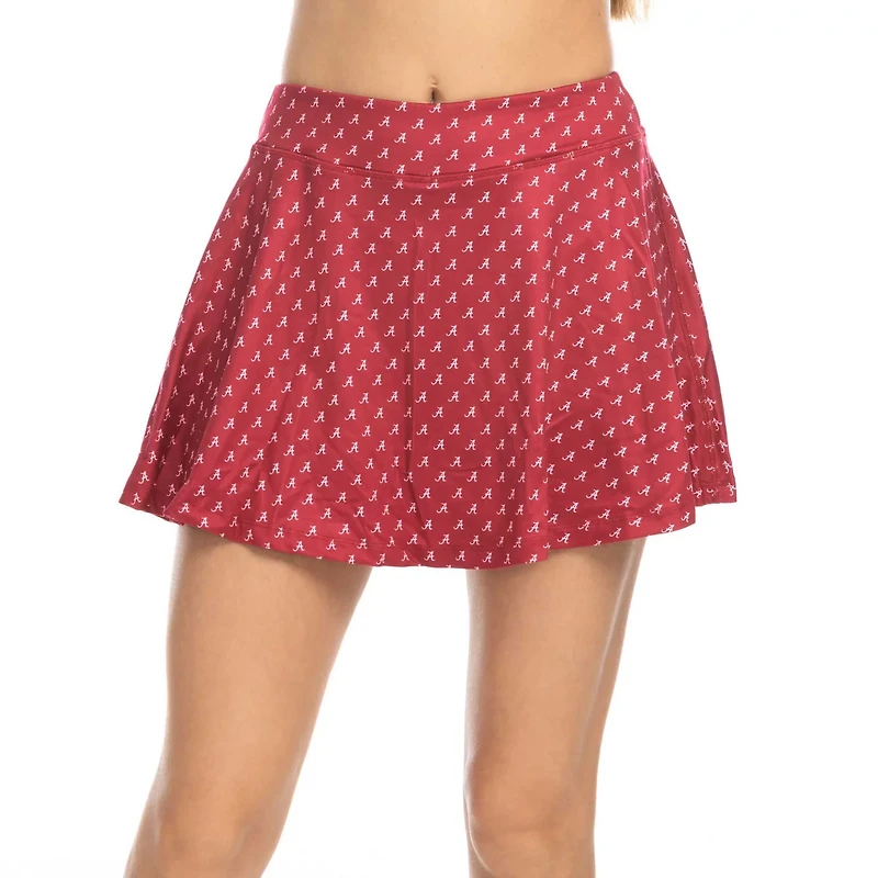 ZooZatz Alabama Tide Allover Print Flowy Skort