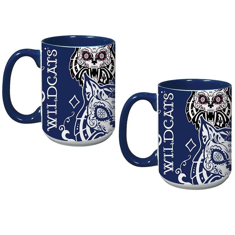 Arizona Wildcats Two-Pack Dia De Los Muertos Mug Set