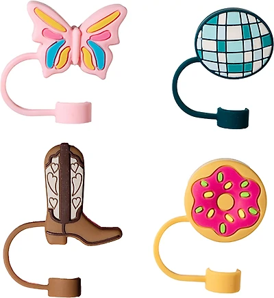 CharCharms All Over Sketch 1 Straw Toppers 4-Pack