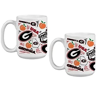 Georgia Bulldogs 15oz Local Coffee Mug Two-Pack