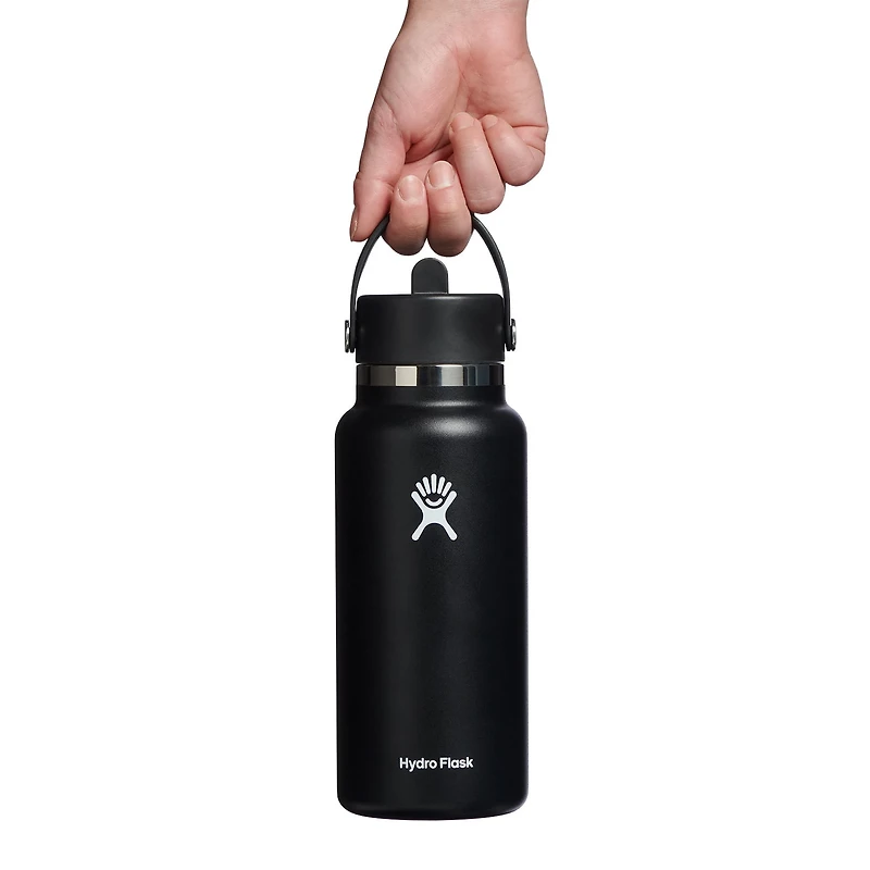 Hydro Flask 32 oz Wide Mouth Water Bottle with Flex Straw Cap