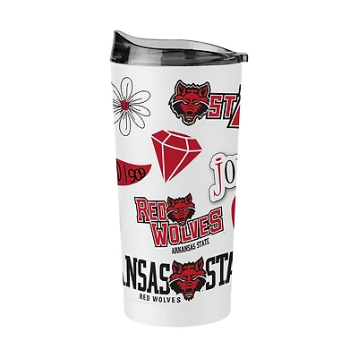 Logo Brands Arkansas State University 20 oz Native Powder Coat Tumbler