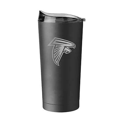 Logo Brands Atlanta Falcons Etch Black Powder Coat 20 oz Tumbler