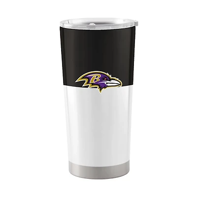 Logo Brands Baltimore Ravens 20 oz Colorblock Stainless Tumbler